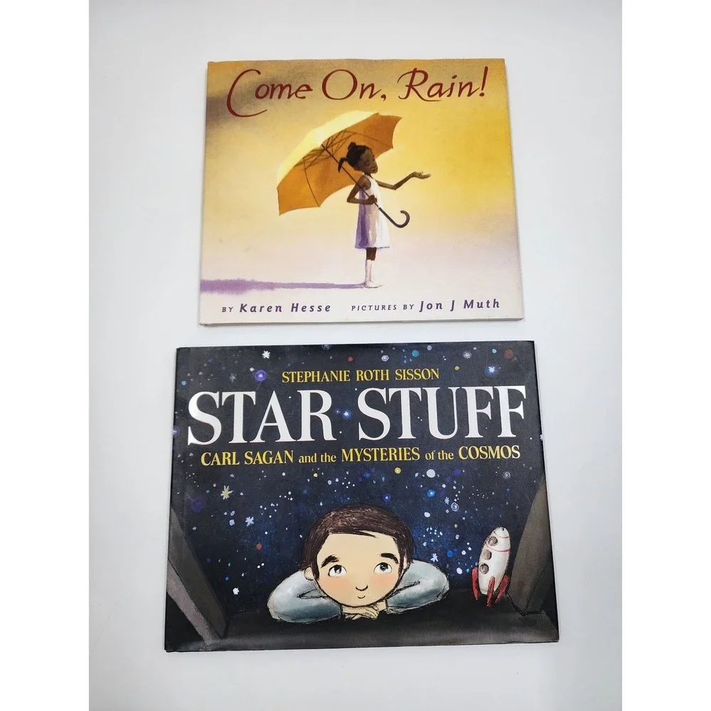 Star Stuff Carl Sagan & Come On Rain Childrens Hardcover Book Lot First Edition
